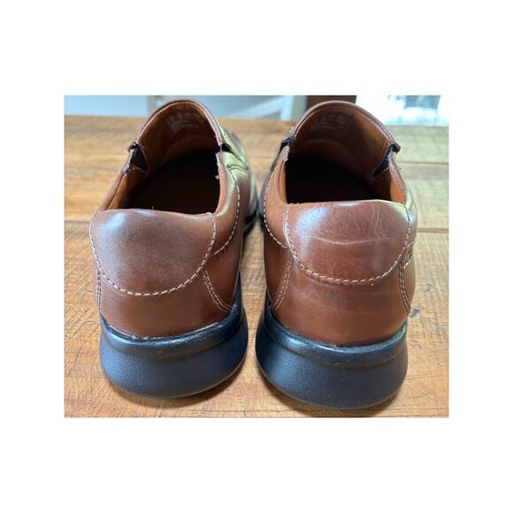Mens Clarks Kempton Free Leather Comfort Slip-On Brown Loafer Shoes Size‎ 11 - Picture 7 of 11